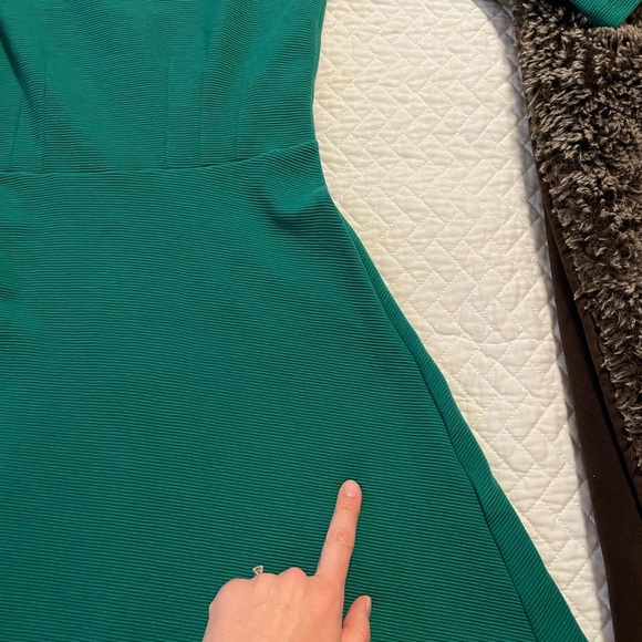 Hobbs London - Teal Green Fit and Flare Dress - US Size 6 - VGUC - Picture 4 of 5